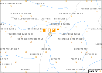 map of Antigny