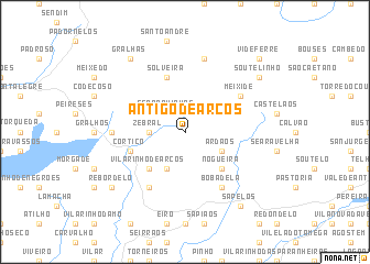 map of Antigo de Arcos