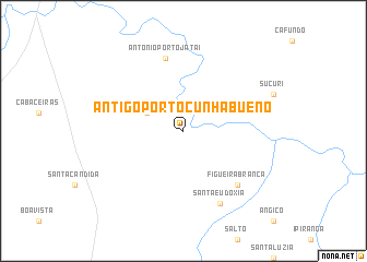map of Antigo Pôrto Cunha Bueno