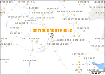 map of Antigua Guatemala