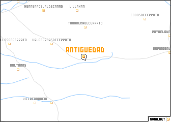 map of Antigüedad