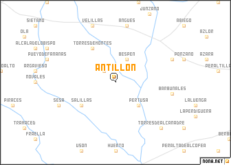 map of Antillón