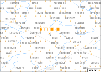 map of Antininkai