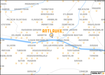 map of Antlaukė