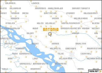 map of Antonia