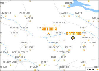 map of Antonia