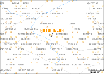 map of Antonielów