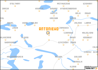 map of Antoniewo