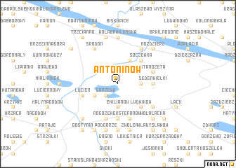 map of Antoninów