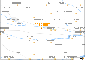 map of Antoniny