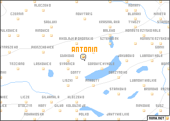 map of Antonin