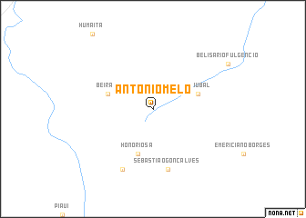 map of Antônio Melo