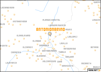 map of Antonio Nariño