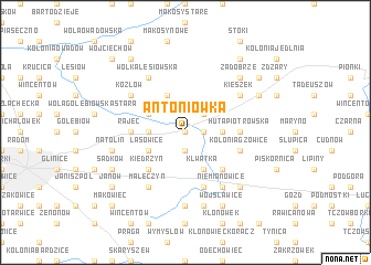 map of Antoniówka