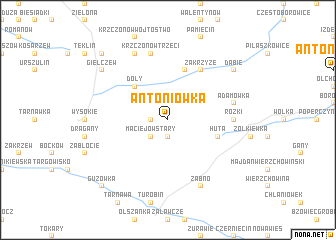 map of Antoniówka