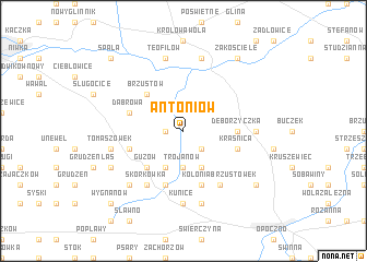 map of Antoniów