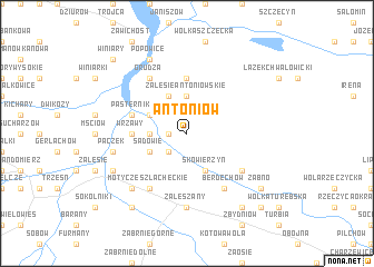 map of Antoniów