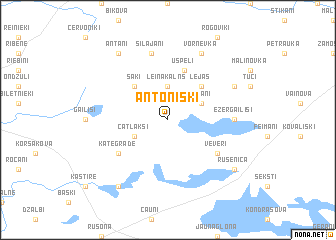 map of Antonišķi