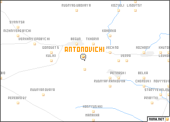 map of Antonovichi