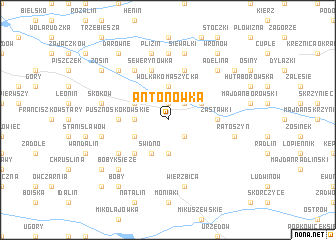 map of Antonówka