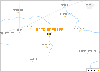 map of Antrim Center