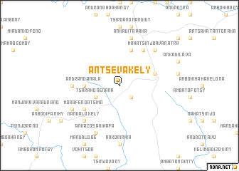 map of Antsevakely