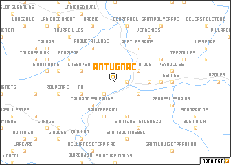 map of Antugnac