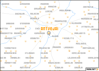 map of Antvėjai