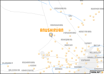 map of Anūshīrvān