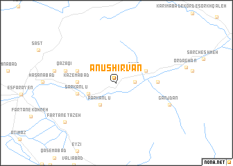 map of Anūshīrvān
