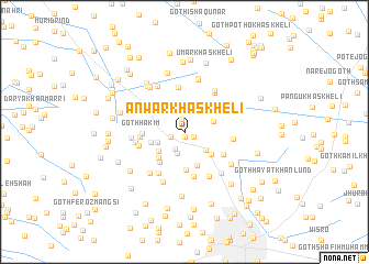 map of Anwar Khāskheli