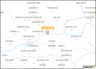 map of Anwick