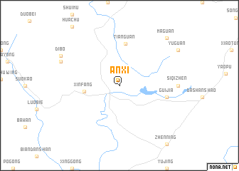 map of Anxi