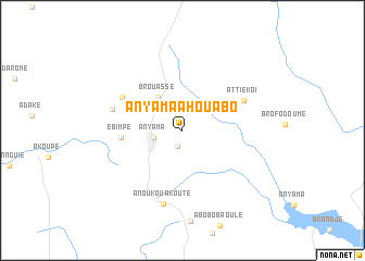 map of Anyama Ahouabo