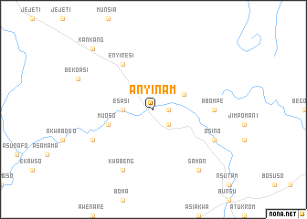 Anyinam (Ghana) map - nona.net