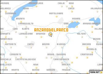 map of Anzano del Parco