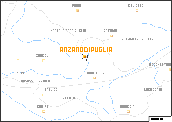 map of Anzano di Puglia