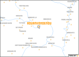 map of Aouan-Komoénou