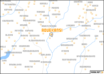map of Aoué-Kansi