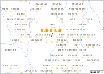 map of Aouiangon