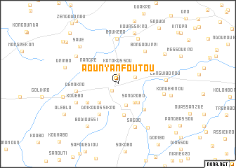 map of Aounyanfoutou