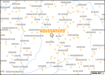map of Aoussankro