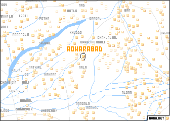 map of Aowarābād