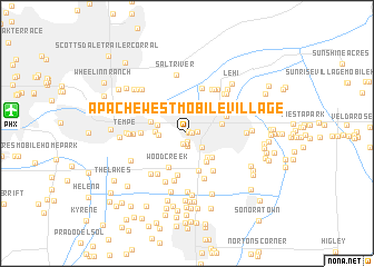 map of Apache West Mobile Village