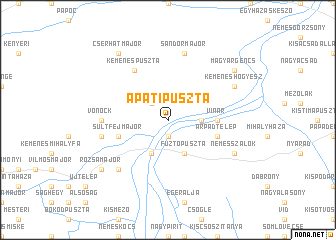 map of Apátipuszta