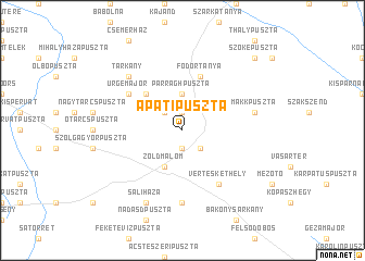 map of Apátipuszta