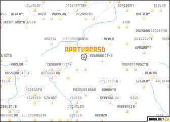 map of Apátvarasd