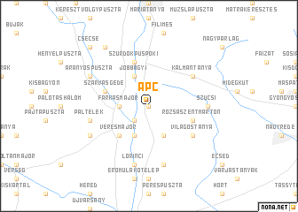 Apc (Hungary) map - nona.net