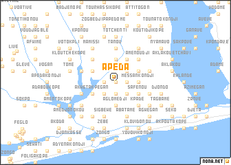 map of Apéda