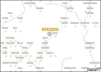 map of Apédomé